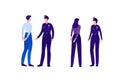 Police security character concept. Vector flat person illustration set. Group of caucasian people. Man and woman officer with Royalty Free Stock Photo