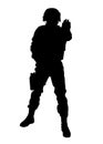 Police security forbids passage vector black silhouette Royalty Free Stock Photo