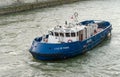 Police ship on the Seine Royalty Free Stock Photo