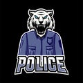 Police sport or esport gaming mascot logo template, for your team Royalty Free Stock Photo