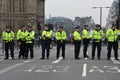 Police Stand Guard on Westminster Bridge