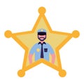 Police star justice Royalty Free Stock Photo