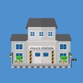 A police office flat design illustration. isolated vector object