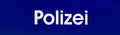 Police station sign as text in German letters