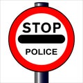 Stop Police Sign Royalty Free Stock Photo