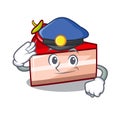 Police strawberry cake character cartoon