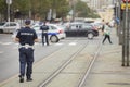 Police on the streets of Belgrade