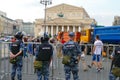 Police in the streets of Moscow Bolshoi Theater