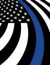 Police Support Flag Background Illustration Royalty Free Stock Photo