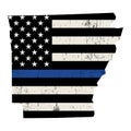 State of Arkansas Police Support Flag Illustration