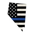 State of Nevada Police Support Flag Illustration