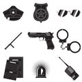 Police symbols set
