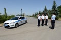 The police take up the protection of the territory of Mamayev Kurgan in Volgograd.