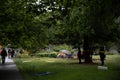 Police tape at Cal Anderson Park on July 1, 2020