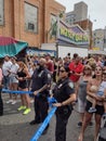 Police Tape, NYPD Crowd Control, Brooklyn, NY, USA