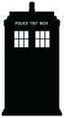 Police Telephone Box Silhouette Royalty Free Stock Photo