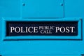 Police Telephone Call Post in London, UK Royalty Free Stock Photo