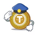 Police Tether coin character cartoon