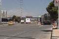 A Police and a traffic agents checkpoint at the north outsides near to Portal del norte Station during bogota no car day event