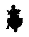 Police Traffic at Motorcycle Graphic Silhouette Royalty Free Stock Photo