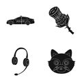 Police, Translation and other web icon in black style.travel, animal icons in set collection.