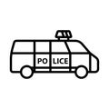 Police Van Icon Royalty Free Stock Photo