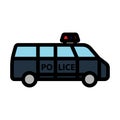 Police Van Icon Royalty Free Stock Photo