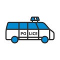 Police Van Icon Royalty Free Stock Photo