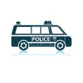 Police Van Icon Royalty Free Stock Photo