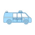 Police Van Icon Royalty Free Stock Photo