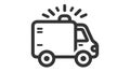 Police van vector icon. filled flat sign for mobile concept and web design. Paddy wagon glyph icon. Royalty Free Stock Photo