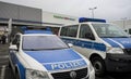 Police vehicle in International airport in Frankfurt Hahn, Germany