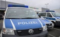 Police vehicle in International airport in Frankfurt Hahn, Germany