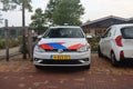 Police vehicle parked in Moordrecht for routine check