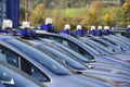 Police vehicles in the fleet Royalty Free Stock Photo