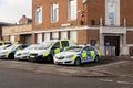 Police vehicles outside the Police station, UK Royalty Free Stock Photo