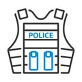 Police Vest Icon Royalty Free Stock Photo