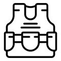 Police vest icon outline vector. Bullet proof