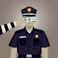 The police was bribed Royalty Free Stock Photo