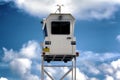 A police watch tower in Miami, USA