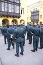 Police watching a parade