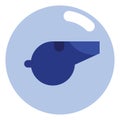 Police whistle, icon Royalty Free Stock Photo