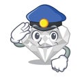 Police white diamond in the cartoon shape