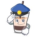 Police white russian character cartoon