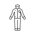 police worker policeman line icon vector illustration