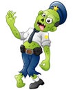 Police zombie cartoon