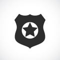 Policeman badge vector icon