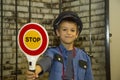 Policeman boy Royalty Free Stock Photo