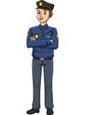 Policeman Cartoon Colored Clipart Illustration