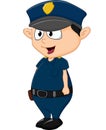 Policeman cartoon on the white background